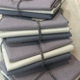 Lot de mini coupons à broder - MURANO parme-ivoire-gris anthracite