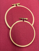 Kit Cercle à broder 8 cm - toile 12 fils - murano rose intense