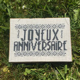 SEMI KIT CARTE POSTALE Joyeux Anniversaire