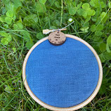 Kit Cercle à broder 8 CM coloris bleu
