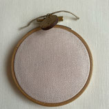 Kit Cercle à broder 8 cm - rose poudré