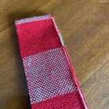 Galon à broder carreaux ROUGE/rouge chiné