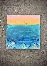 Spokój horyzontu, 20 x 20 cm, technika własna, 2025