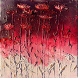 W czerwieni ciszy, 20 x 20 cm, technika własna, 2025 r