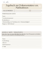 Tagebuch zur Dokumentation von Maßnahmen