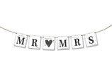 MR. & MRS. mit Herz Banner