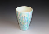 Waisted Vase (Blue Stripe) - £30