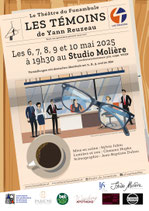 Le Théâtre du Funambule présente sa 30ème production : Les Témoins de Yann Reuzeau, du 6 au 10 mai