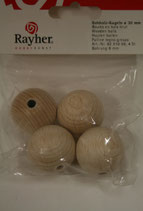 Palline legno grezzo Rayer