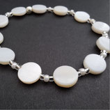Perlmuttarmband beige