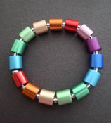 Aluminiumarmband bunt/eloxiert
