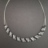 Kette schwarz/grau/silber