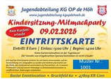 Ticket Kindersitzung/Mitmachparty 2025﻿