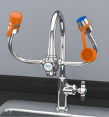 EW101 EyeSafe-X ™ Lavaojos montado en el grifo, cabezales de salida aireados ajustables