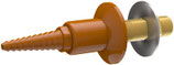 L020WSA Brida montada en panel con extremo recto de manguera de diez dientes