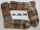 dicke Socken, Gr.38/39, beige-braun-oliv