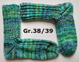 dicke Socken, Gr.38/39, grün + blau Töne