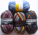 Sockenwolle-Paket, 4 x 100g, 4-fach