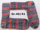 Socken, Gr.40/41, grau-orange-rosa