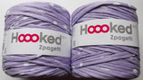 Hoooked Zpagetti Textilgarn, lila mit weißen Punkten