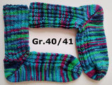 dicke Socken, Gr.40/41, blau-grün-beere