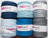 Hoooked Zpagetti Textilgarn - Paket, blau + grau