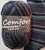 Comfort Sockenwolle, 100g, 4-fach, dunkle Farbtöne