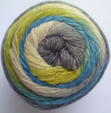 Bobbel "Colourful", grau-blau-limone-wollweiß