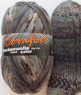 Comfort Sockenwolle, 150g, 6-fach, grau-braun
