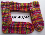 dicke Socken, Gr.40/41, pink-gelb-bunt