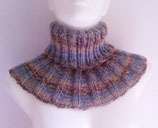 warmer Schalkragen, beige-braun-blau-grau