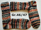 dicke Socken, Gr.46/47, schwarz-rost-grau-braun