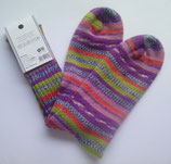 maschinengestrickte Socken, rosa-lila-orange-grün, verschiedene Größen