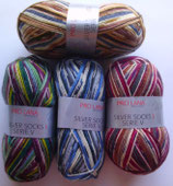 Sockenwolle-Paket, 4 x 100g, 4-fach