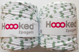 Hoooked Zpagetti Textilgarn, weiß-grün