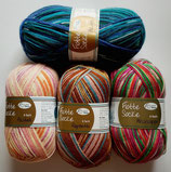 Sockenwolle-Paket, 4 x 100g, 4-fach