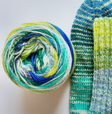 Rellana Sockenwolle, 100g, 4-fach, blau + grün Töne