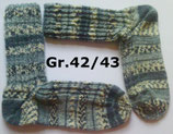 Socken, Gr.42/43, grau Töne gemustert