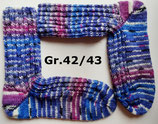 Socken, Gr.42/43, blau-lila Töne