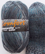 Comfort Sockenwolle, 150g, 6-fach, grau-blau