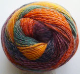 Großknäul "Lucky Soft II", orange-grün-bordeaux-grau