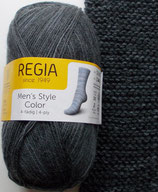Regia Sockenwolle, 100g, 4-fach, dunkelgrau leicht meliert