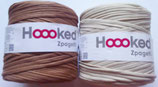 Hoooked Zpagetti Textilgarn, braun + beige
