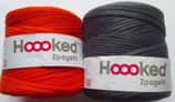 Hoooked Zpagetti Textilgarn, orange + grau