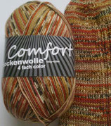 Comfort Sockenwolle, 100g, 4-fach, braun Töne