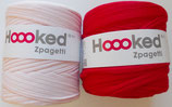 Hoooked Zpagetti Textilgarn, rot + rosa