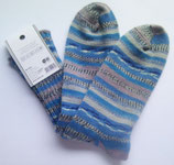 maschinengestrickte Socken, blau-grau-petrol, verschiedene Größen