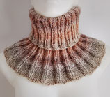 warmer Schalkragen, beige-braun-orange meliert