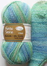 Rellana Sockenwolle, 100g, 4-fach, blau-grün