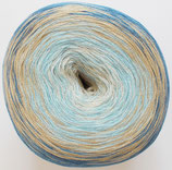 Bobbel Cotton, 4-fädig, blau-beige-hellblau-weiß